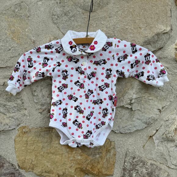 Vintage 90s Baby Mickey & Co Minnie mouse long sleeve shirt size 9-12 months - Picture 1 of 10